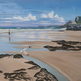 Low tide and Gull, Newcastle Beach