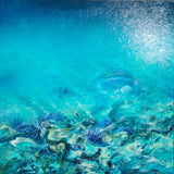 Blue Urchins in a teal Sea