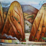 Train moving through the landscape