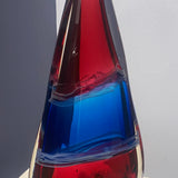 Gold, ruby and aquamarine triple incalmo with inclusions