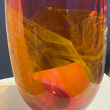 Gold, ruby and saffron vase