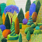 Jacaranda and topiary