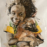 Boy and dog - Indigenous series