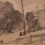 Countryside, Cow (back and front of sketchbook page)