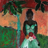 Woman with flowers