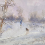 Figure and dog (winter's day)