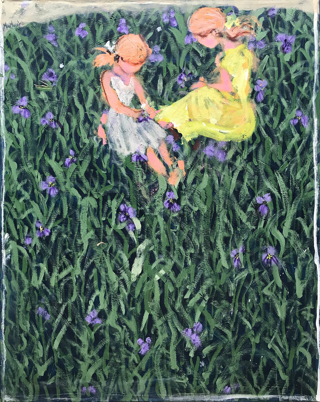 Making Daisy Chains by John Maitland - Art from Cooks Hill Galleries