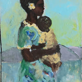 Mother and Child blue