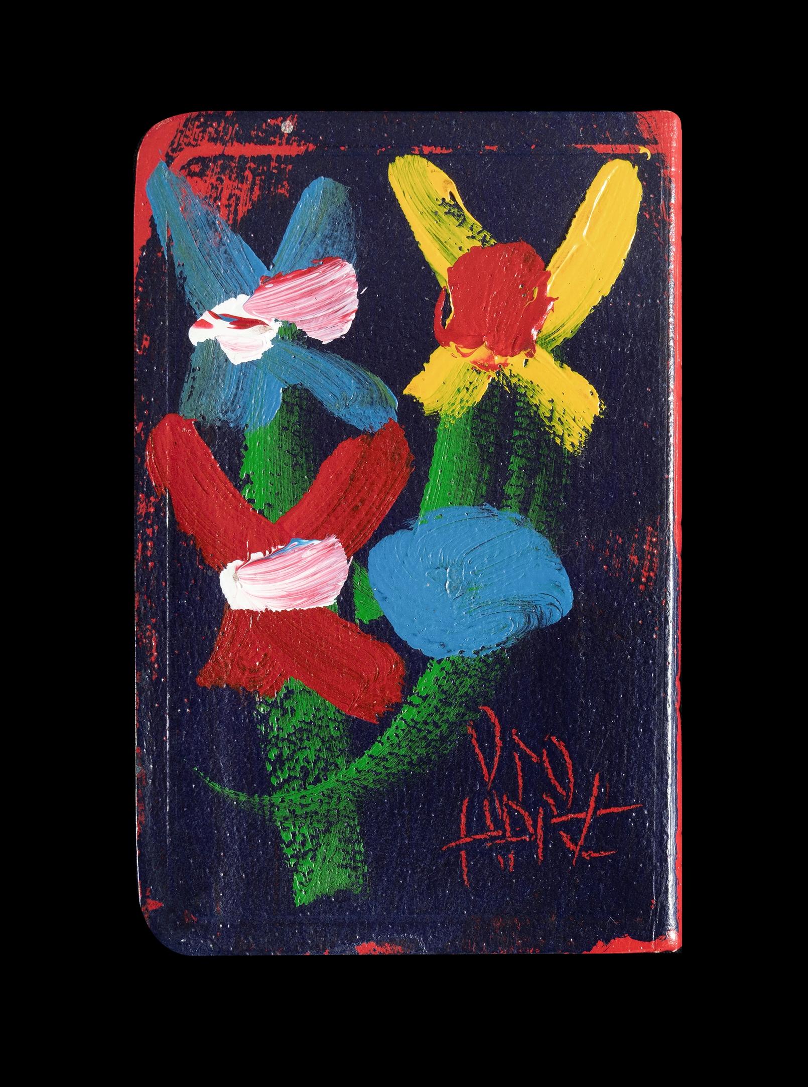 Floral study on bible by Pro Hart - Cooks Hill Galleries