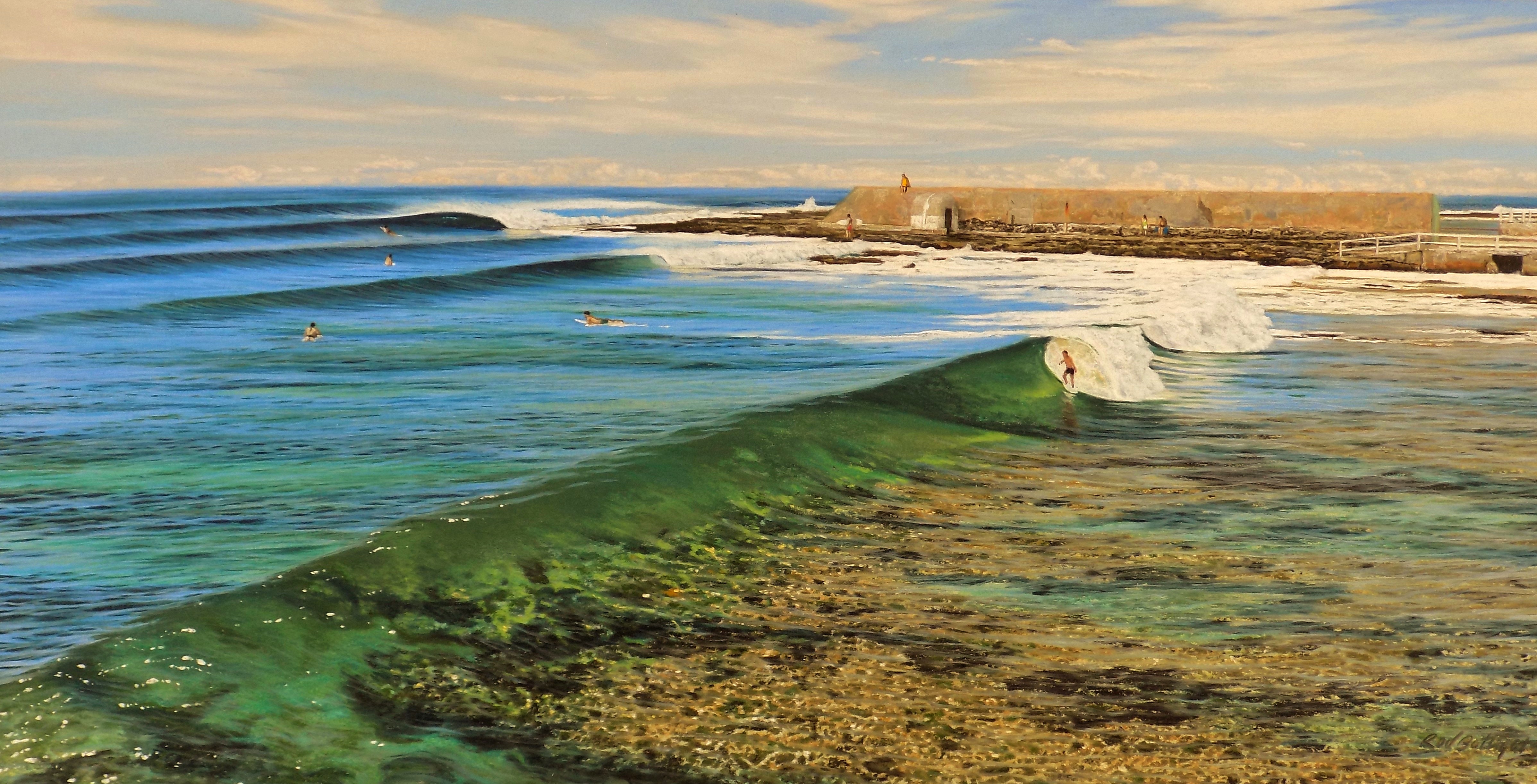 Reef Hopping in the Cowrie Hole by Rod Bathgate, Artist - Art from ...