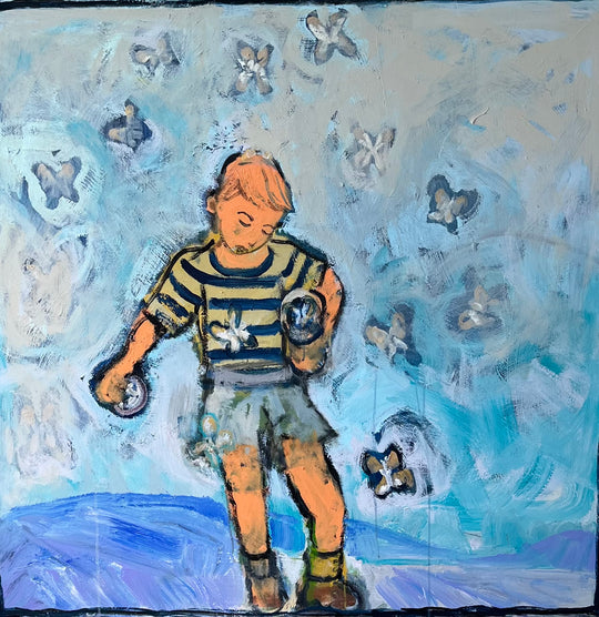 The butterfly catcher by John Maitland - Art from Cooks Hill Galleries